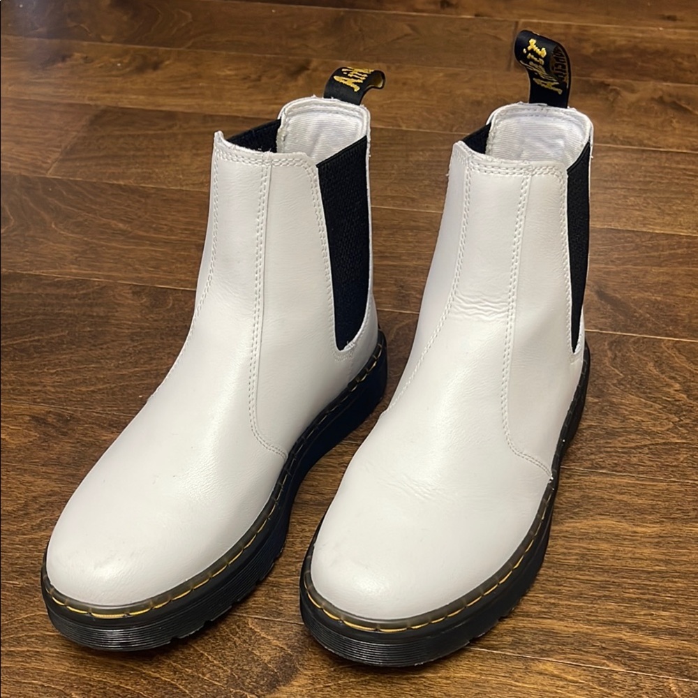 Dr. Martens White Chelsea Boots